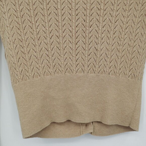 Paige Alvida Silk Cardigan Womens XS Beige Classic Dainty Boho Preppy Academia - Picture 14 of 16